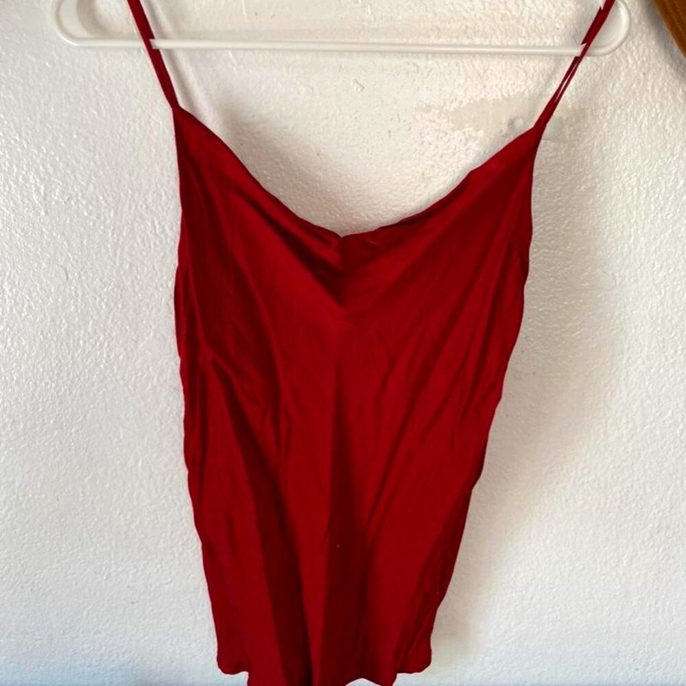 Y2K 2000'S VINTGE RED SILK CAMI